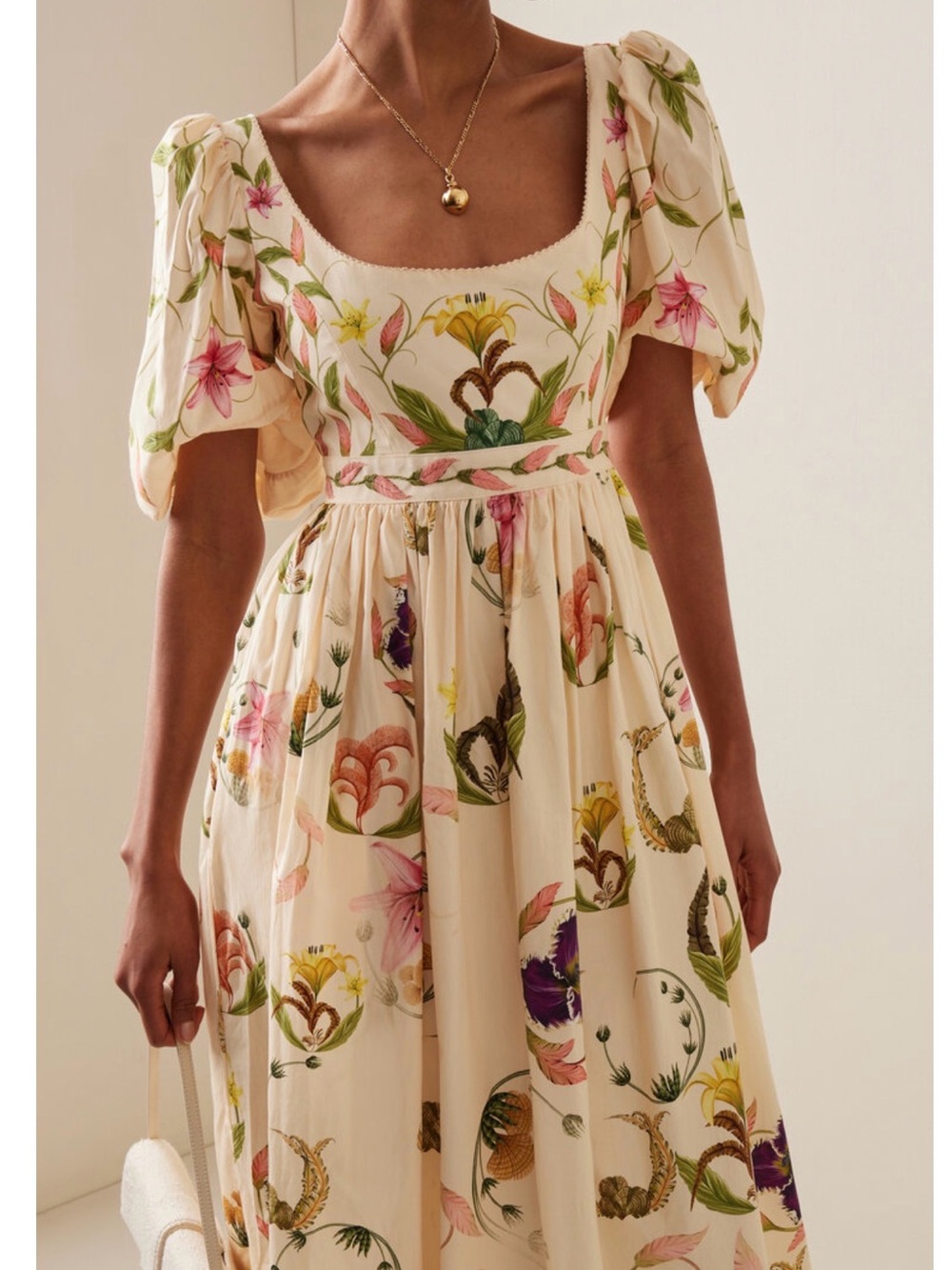 Agua by Agua Bendita
Vivianne Marina Puff-Sleeve Cotton Maxi Dress Size XL